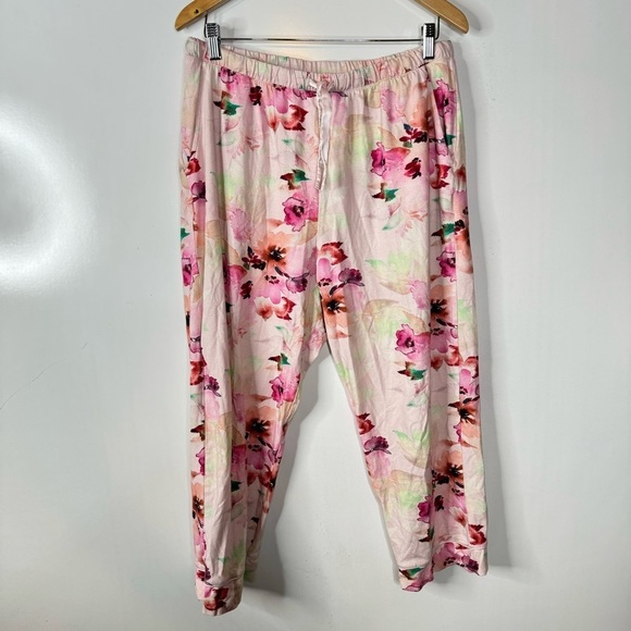 Soft Surroundings Pink Floral Pajama Set Size Medium - Picture 6 of 8